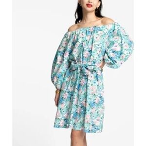 Tuckernuck Frances Valentine Bliss Mini Dress Chrysanthemum Blue Size Small